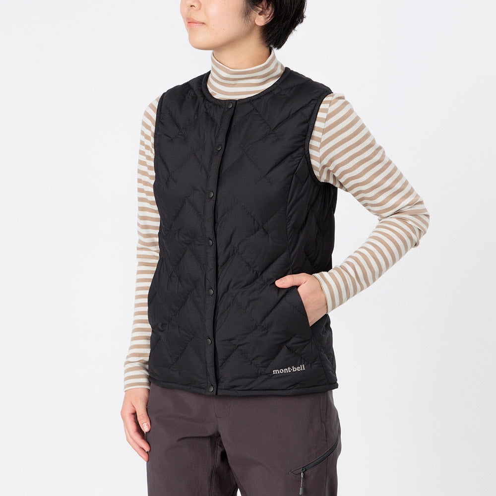FW24 Montbell Women s Superior Down Round Neck Vest 800 Fill Po Athletic City