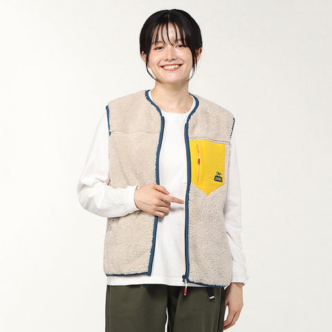 Chums Men's Bonding Fleece No Collar Vest CH04-1433 FW24 背心抓毛 外套 男裝 M'S