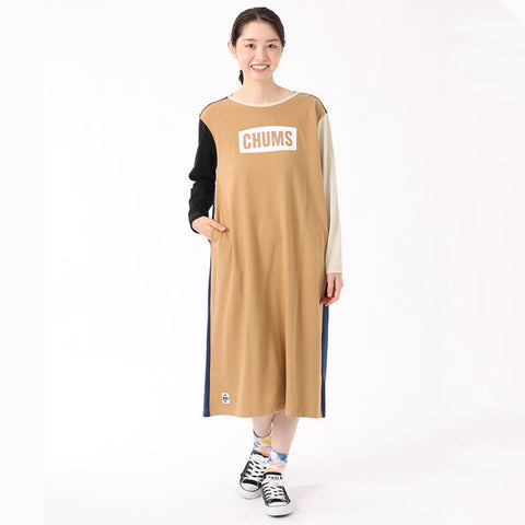 Chums Women's Chums Logo Brushed Long Sleeves Dress CH18-1276 FW23 長裙 女裝 W'S